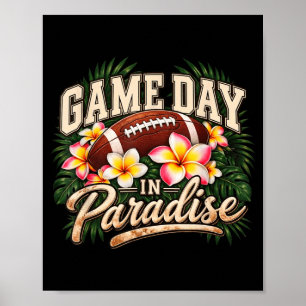 Affiche Jour de match au paradis football tropical