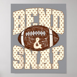 Affiche Jour de match de football Bend And Snap à pois