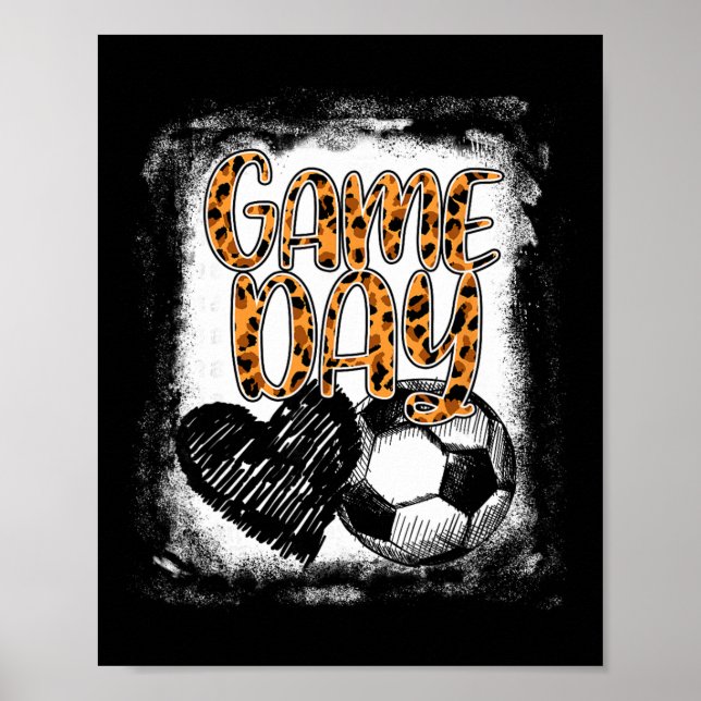 Affiche Jour de match de football femmes léopard imprimé c (Devant)