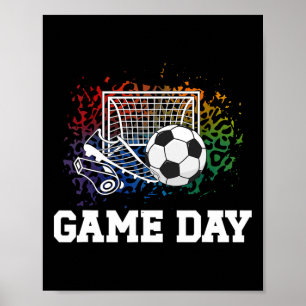 Affiche Jour de match de football Jour de match de but Jou