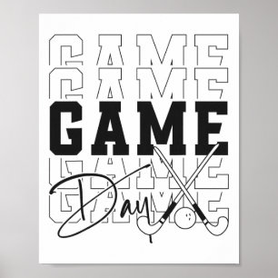 Affiche Jour de match de hockey sur gazon