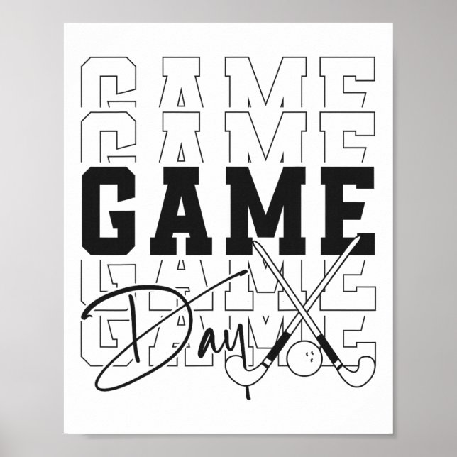 Affiche Jour de match de hockey sur gazon  (Devant)