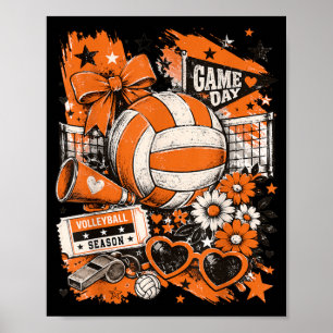 Affiche Jour de match de volley-ball Fille Mère de volley-