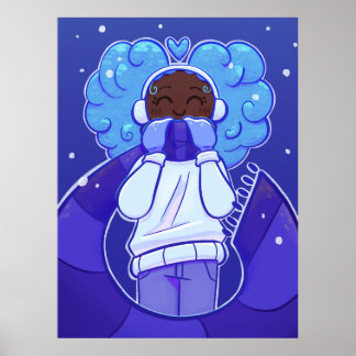 Affiche Jour de neige mignon et cosy