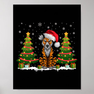 Affiche Jour de Noël Arbre clair Chien sauvage africain Sa