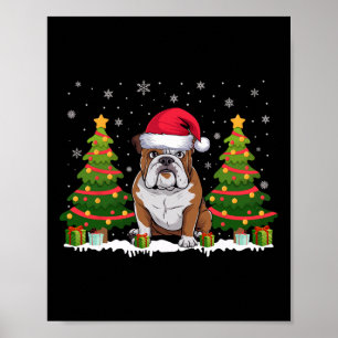 Affiche Jour de Noël Arbre Lumière Américaine Chien De Fer