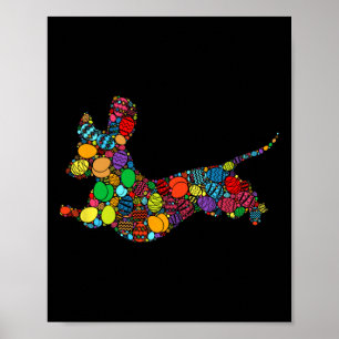 Affiche Jour de Pâques Bysket coloré Oeufs de chasse - Chi