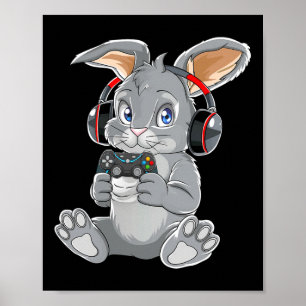 Affiche Jour de Pâques Oeuf lapin Amusant Garçons Filles E