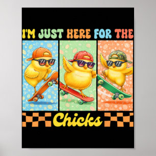 Affiche Jour de Pâques Poulet Amoureux des Animaux de Ferm