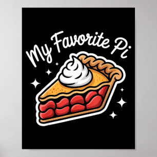 Affiche Jour de Pi 14 Mars Math Nerd Tarte Nourriture Cade