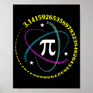 Affiche Jour de Pi 3,14 Symbole du nombre Pi Cadeau de mat