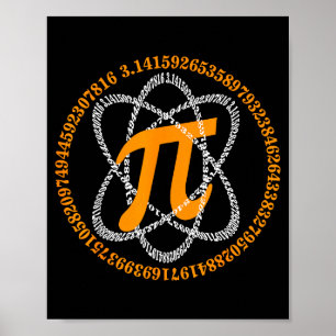 Affiche Jour de Pi 3,14 Symbole du nombre Pi Cadeau de mat