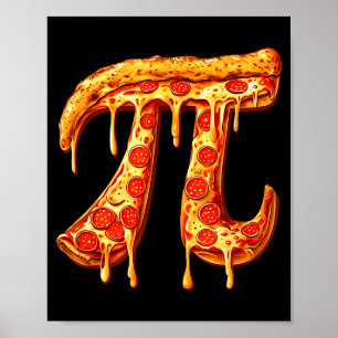 Affiche Jour de Pi Symbole de Pi Pizza Drôle de Math Nourr