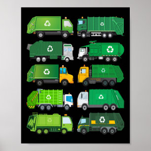Affiche Jour de recyclage des camions de transport de marc