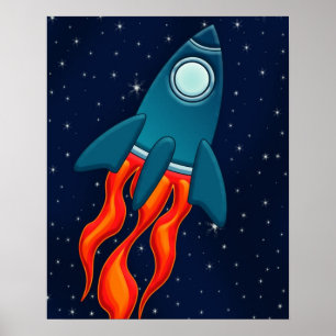 Affiche Jour de Rocket Postcard