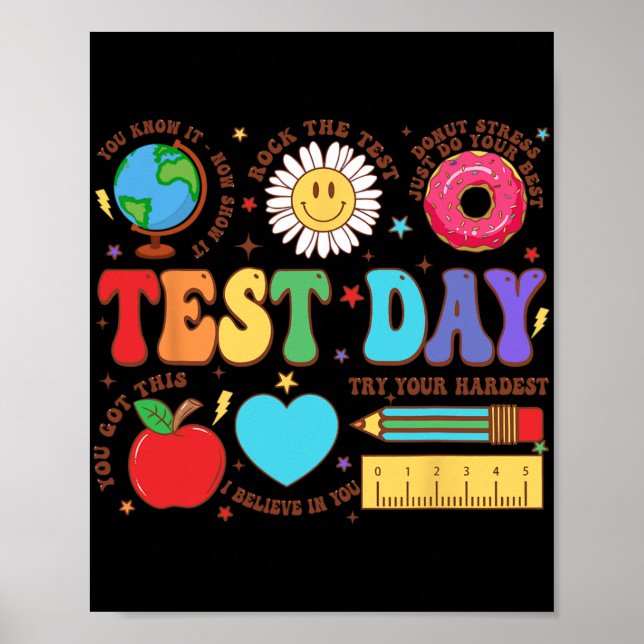 Affiche Jour de test de l'enseignant Motivation enseignant (Devant)