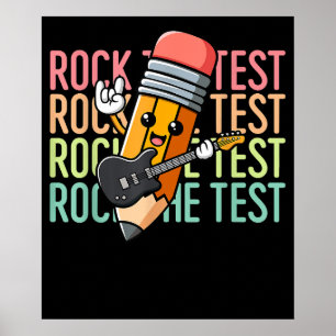 Affiche Jour de test de roche Professeur Jour de test Moti