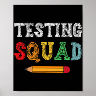 Affiche Jour de test du costume de squad Enseignant Étudia