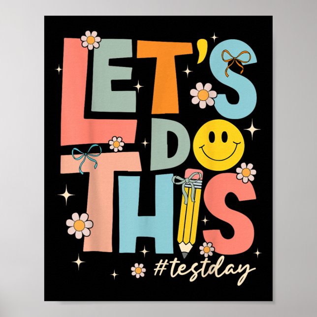 Affiche Jour de test État Testons Cela Motivation pour Ens (Devant)