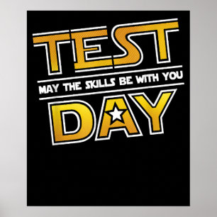Affiche Jour de test Les compétences soient avec vous écol