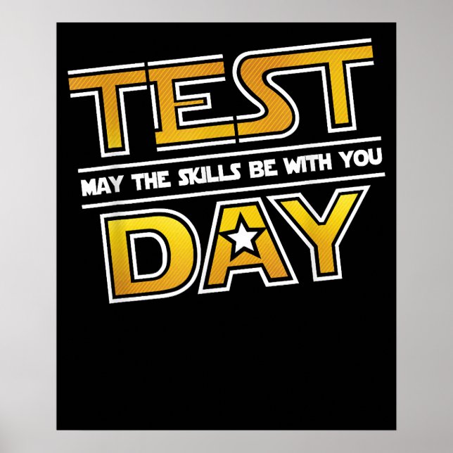 Affiche Jour de test Les compétences soient avec vous écol (Devant)