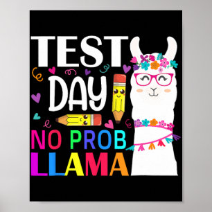 Affiche Jour de test No Prob Llama Llama Enseignant