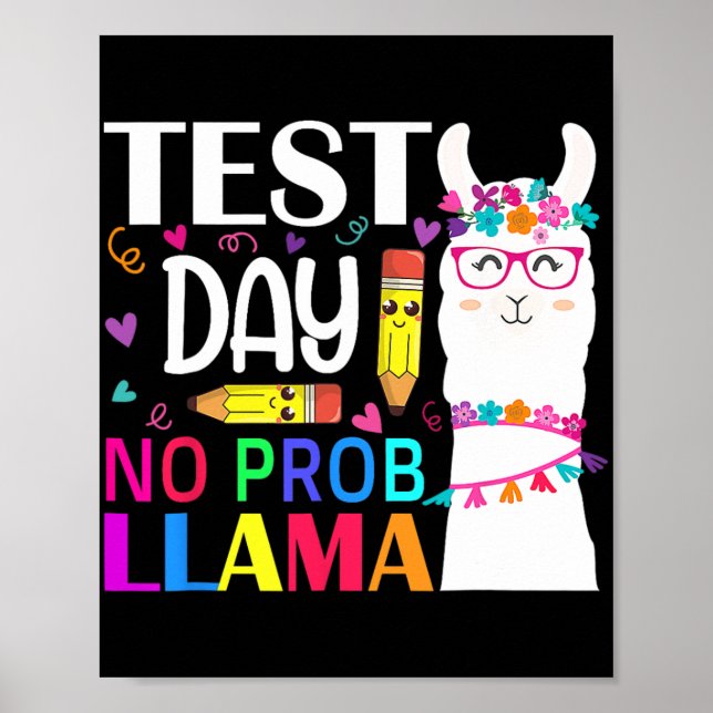 Affiche Jour de test No Prob Llama Llama Enseignant (Devant)