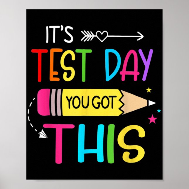Affiche Jour de test Vous Avez Ce Jour de test Enseignant  (Devant)