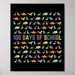 Affiche Jour D'École - Dinosaures - Facile 100 Jours D'Éco