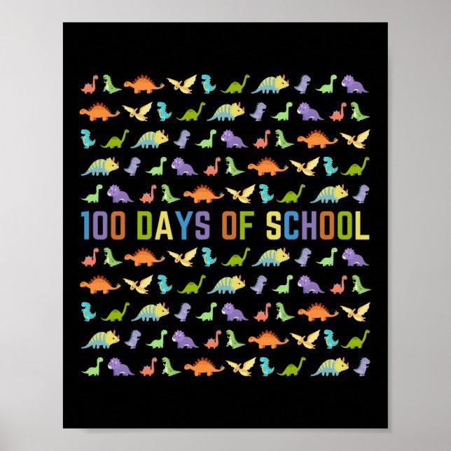 Affiche Jour D'École - Dinosaures - Facile 100 Jours D'Éco (Devant)