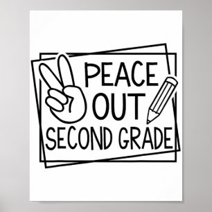 Affiche Jour Dernier De Deuxième Année De L'École Pause Ét