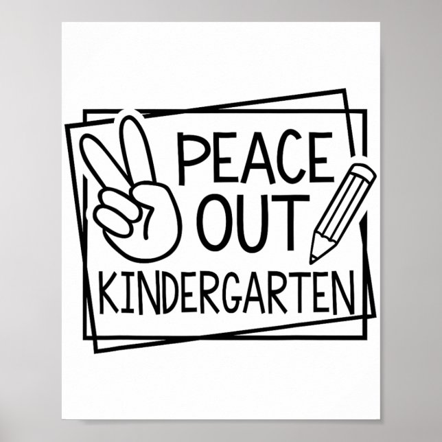 Affiche Jour Dernier De L'École À La Maternelle Pause Été (Devant)