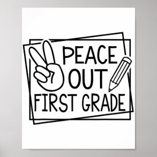 Affiche Jour Dernier De Première Année De L'École Pause Ét