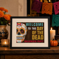 Jour des crânes de sucre Halloween Bienvenue