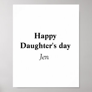 Affiche jour des filles ajoutez votre nom texte image modi