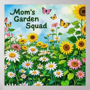 Affiche Jour des Mères Jardin Floral Squad
