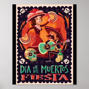 Affiche Jour des Morts Dia de los Muertos