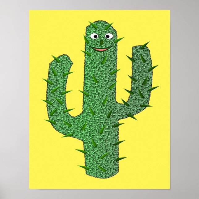 Affiche Jour des morts heureux Cactus (Devant)