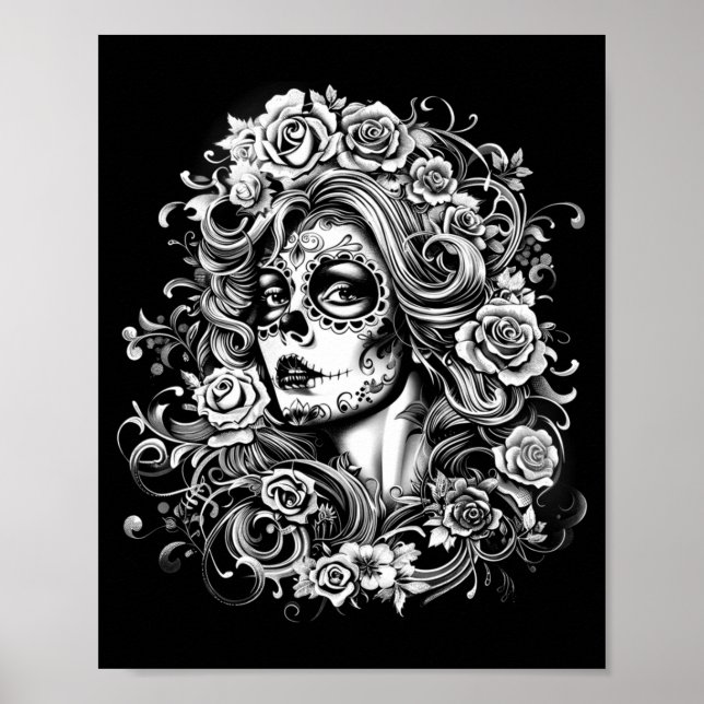 Affiche Jour Des Morts La Catrina Jour Des (Devant)