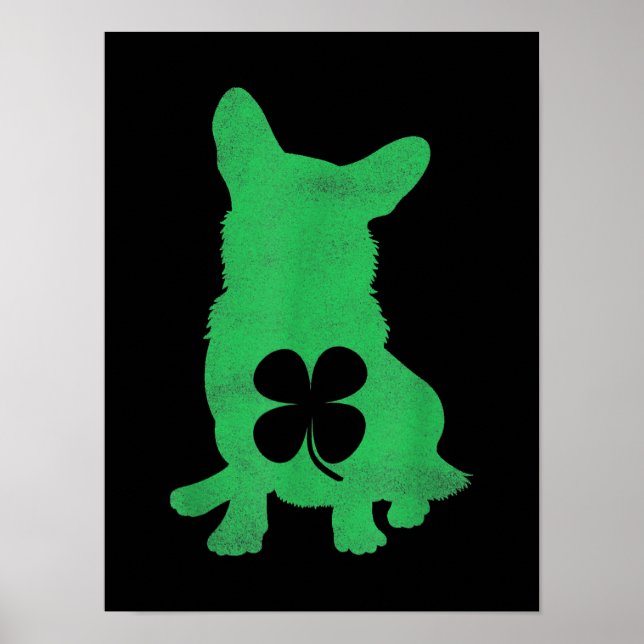 Affiche Jour des Saint-Patricks irlandais Shamrock de Chie (Devant)