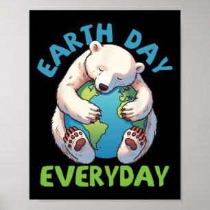 Affiche Jour des terres À Ours Mignonne Chaque Jour Accroc