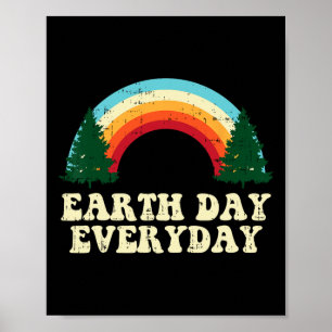 Affiche Jour des terres Arbres de tous les jours Rainbow R