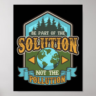 Affiche Jour des terres Be La Solution Mignonne Recyclé Vi
