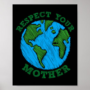 Affiche Jour des terres Cadeau Respectez votre mère Nature