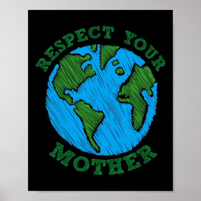 Affiche Jour des terres Cadeau Respectez votre mère Nature (Devant)