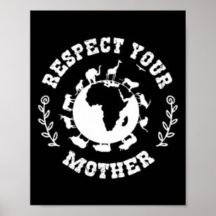 Affiche Jour des terres Cadeau Respectez votre mère Nature