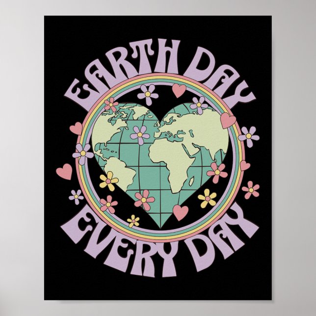 Affiche Jour des terres chaque jour Changement climatique  (Devant)