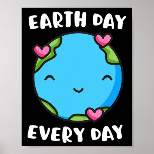 Affiche Jour des terres Chaque Jour Heart Love Globe Sauve