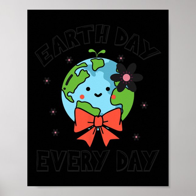 Affiche Jour des terres chaque jour mignonne drôle Planète (Devant)