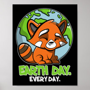 Affiche Jour des terres Chaque Jour Mignonne Planète Et Pa